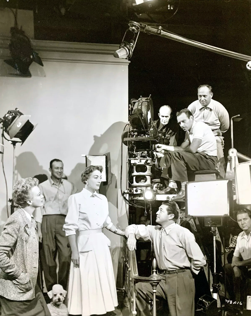 1951. On the set of 'Goodbye, My Fancy.'