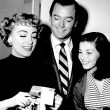 With Gig Young and Pier Angeli on the set of 'Torch Song.' (Includes press caption.)