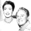 1953. Van Johnson and Joan on the 'All the Brothers Were Valiant' set.