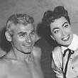 1955. 'Female on the Beach' publicity. With Jeff Chandler.
