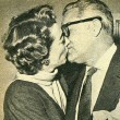 1955. Four newlywed candids with Al Steele from an unknown magazine article.