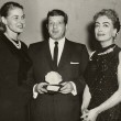 January 1957. With Ingrid Bergman at NY Film Critics Circle Awards.