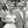 August 1957 on the streets of Rome with husband Al Steele.