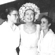 Joan with twins Cathy and Cindy, on their Summer 1960 South American cruise.