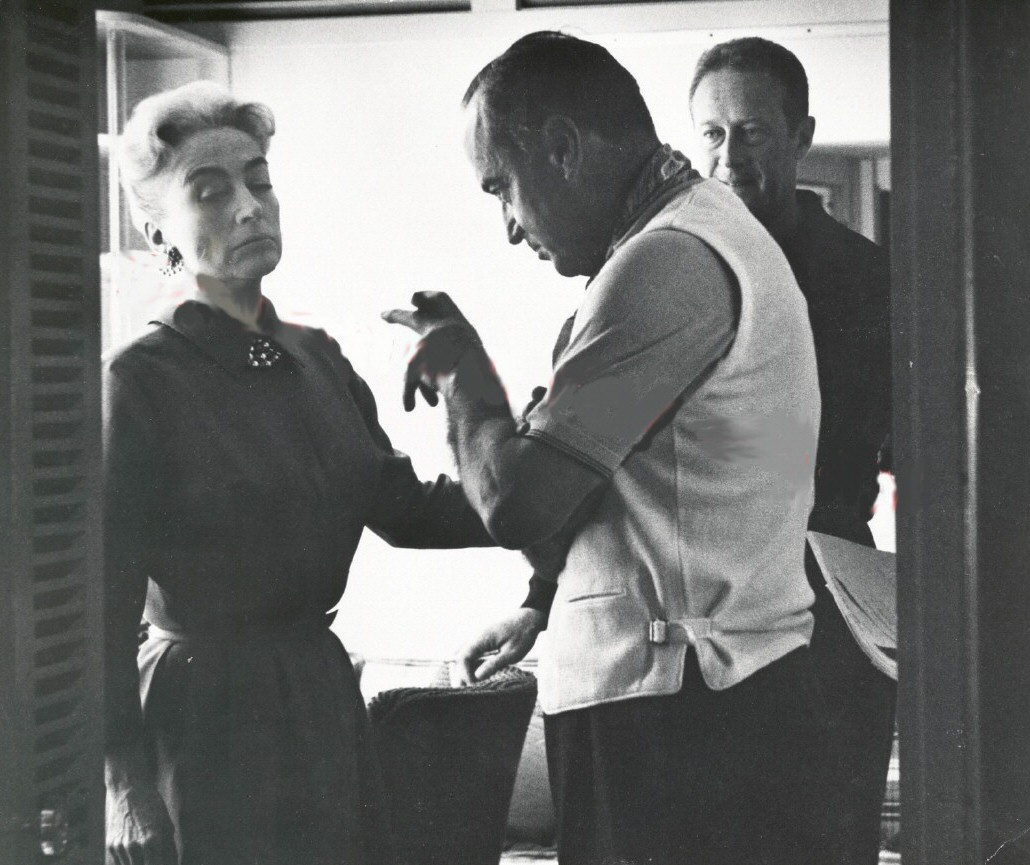 1959. On the set of 'The Best of Everything' with director Jean Negulesco.