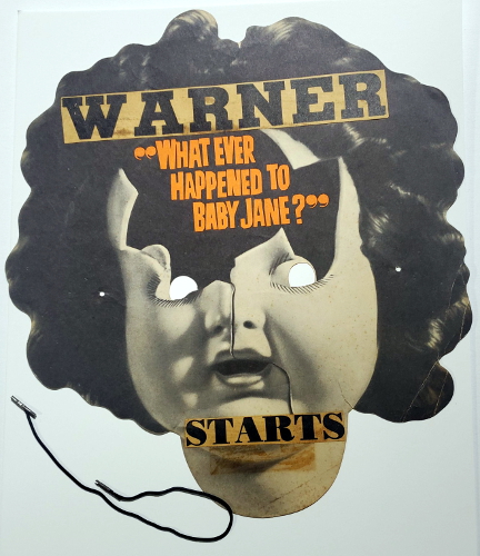 Warners promo mask. 10.5 X 9.25 inches.