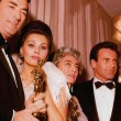 At the 4/8/63 Academy Awards with Gregory Peck, Sophia Loren, and Maximilian Schell.