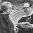 May 1966. Receiving her degree at Vernon Court Jr. College in Rhode Island, with school president Franklyn Ashley.