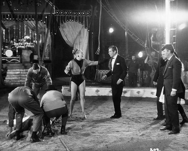 1968, Berserk. With Michael Gough and onlookers.