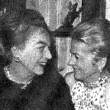 With Joan Fontaine at Tallulah book party, November 1972.