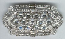 Rhinestone brooch, 2-1/2 inches wide. Joan left this lying around the set of '51's 'Goodbye My Fancy' and co-star Janice Rule snatched it! First auctioned in the '90s.
