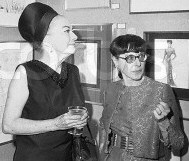 Joan with Head in January 1969 at a one-woman gallery show for Head in NYC.