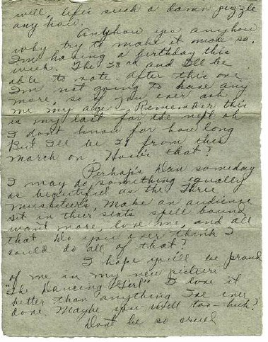 March 1928 to Dan Mahony. Page 2.