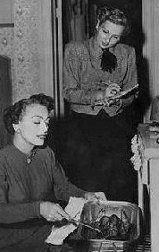 Betty Barker with Joan in the early '50s.