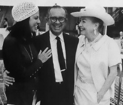 From left: Susann, Leo Jaffe, Joan, 1971.