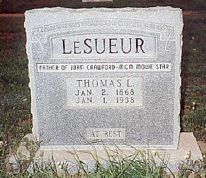 Thomas LeSueur's grave in Abilene, Texas. Photo by Johnny Egger from the www.findagrave.com site.